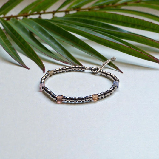 Edelstahl Armband mit Kristall Würfeln – Elegant & Zeitlols