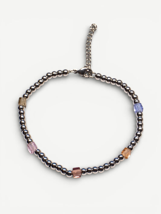 Edelstahl Armband mit Kristall Würfeln – Elegant & Zeitlols